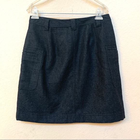 ✅ Ann Taylor LOFT Grey Wool Mini Skirt B19/13 - Picture 5 of 8